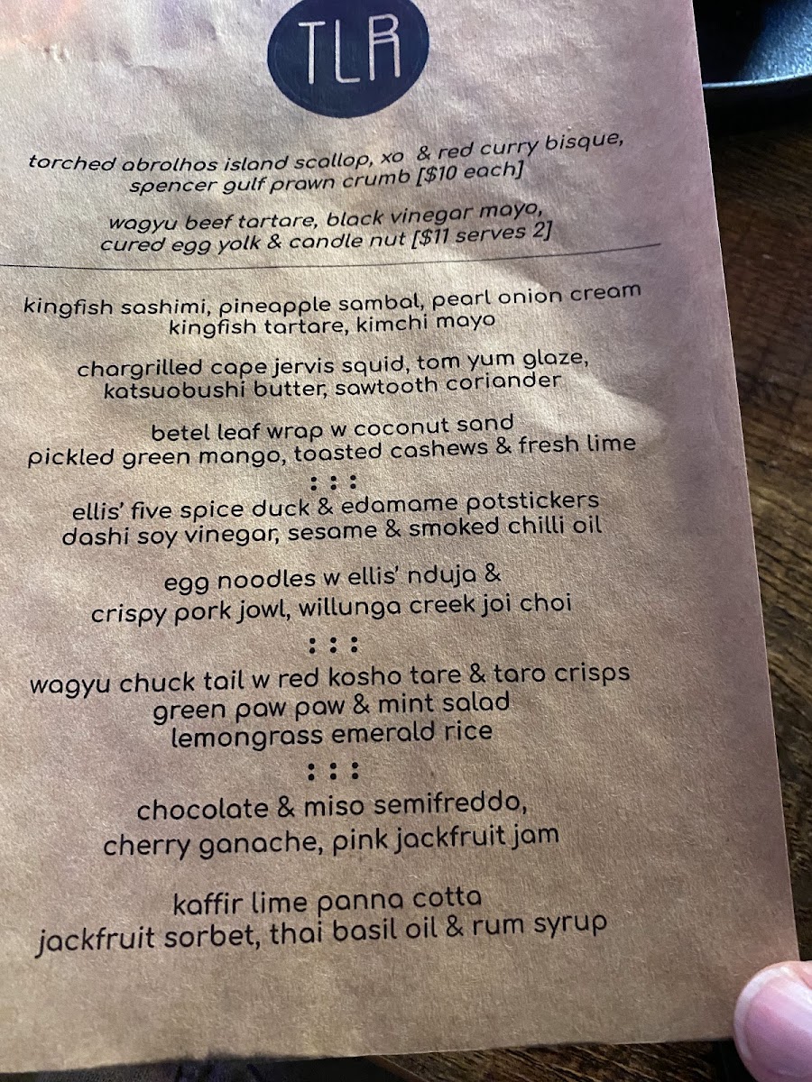 Menu The Little Rickshaw-1